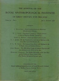 Item #11675 THE JOURNAL OF THE ROYAL ANTHROPOLOGICAL INSTITUTE OF GREAT BRITAIN AND IRELAND