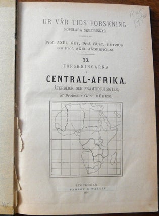 FORSKNINGARNA I CENTRAL AFRIKA. Aterblick och Framtidsutsigte