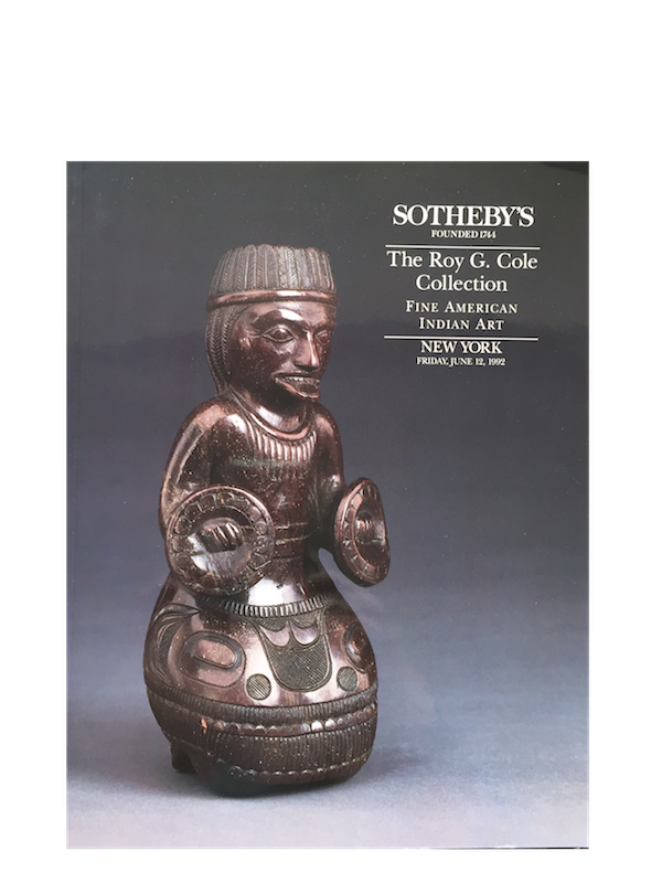 Item #14416 (Auction Catalogue) Sothebys, June 12, 1992. THE ROY G. COLE COLLECTION. FINE AMERICAN INDIAN ART