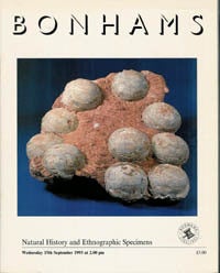 Item #1453 (Auction catalogue) Bonhams, September 15, 1993. NATURAL HISTORY AND ETHNOGRAPHIC SPECIMENS