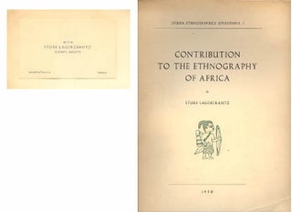 Item #15158 CONTRIBUTION TO THE ETHNOGRAPHY OF AFRICA.; Studia Ethnographica Upsaliensia. I,...