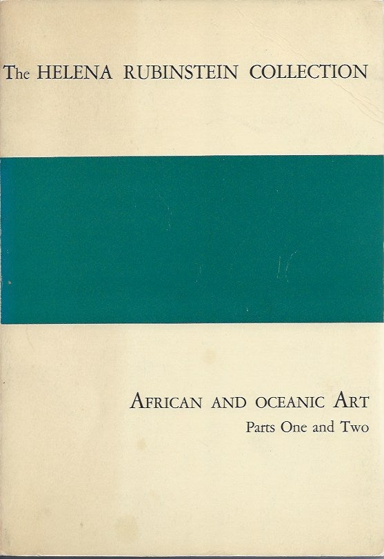 Item #15897 (Auction Catalogue) Parke-Bernet Galleries, April 21 and April 29, 1966 (parts 1 and 2). THE HELENA RUBINSTEIN COLLECTION, African and Oceanic Art.
