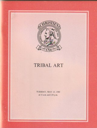 Item #15914 (Auction Catalogue) Chrisite's, May 13, 1980. TRIBAL ART. ART AND ETHNOGRAPHY FROM...