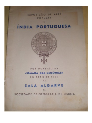 Item #1878 EXPOSICAO DE ARTE POPULAR DA INDIA PORTUGUESA. A. a. Dos Santos