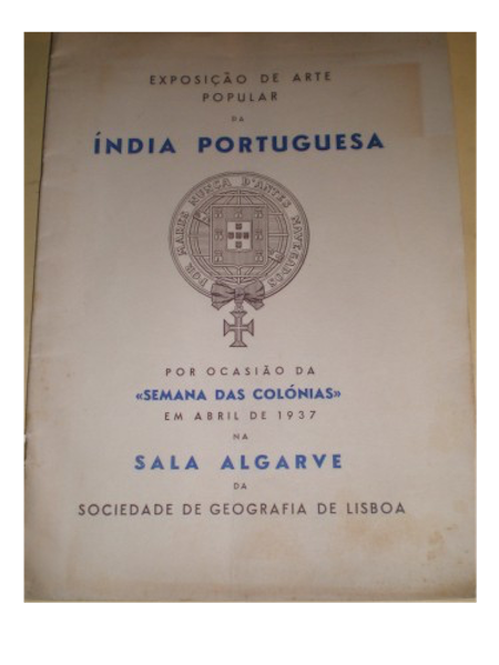 Item #1878 EXPOSICAO DE ARTE POPULAR DA INDIA PORTUGUESA. A. a. Dos Santos.