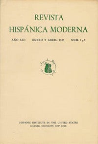 REVISTA HISPANICA MODERNA. Hispanic Institute in the United States