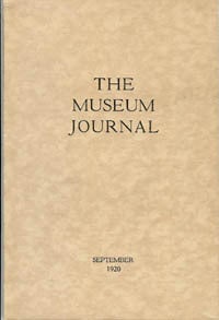 Item #2838 The Museum Journal, September 1920; University Museum