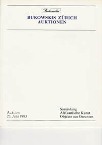 Item #2988 (Auction Catalogue)BUKOWSKIS, June 23, 1983. SAMMLUNG AFRIKANISCHE KUNST OBJEKTE AUS...