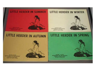 Item #5633 LITTLE HERDER IN SPRING. A. Clark, H., Denetsosie, ills