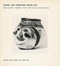 Item #7099 (Auction Catalogue) Sotheby's, May 17, 1973. ESKIMO AND AMERICAN INDIAN ART;