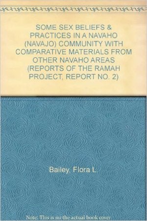 Item #7327 SOME SEX BELIEFS AND PRACTICES IN A NAVAHO COMMUNITY. With Comparative Material from other Navaho Areas. F. Bailey.