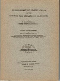 Item #7479 ANTHROPOMETRIC OBSERVATIONS ON THE ESKIMOS AND INDIANS OF LABRADOR. T. d. Stewart, W....
