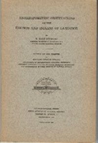 Item #7479 ANTHROPOMETRIC OBSERVATIONS ON THE ESKIMOS AND INDIANS OF LABRADOR. T. d. Stewart, W. d. Strong.